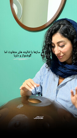 اجرای هنرجوی آموزشگاه موسیقی پرند بابل کلاس هنگدرام در بابل در آموزشگاه پرند